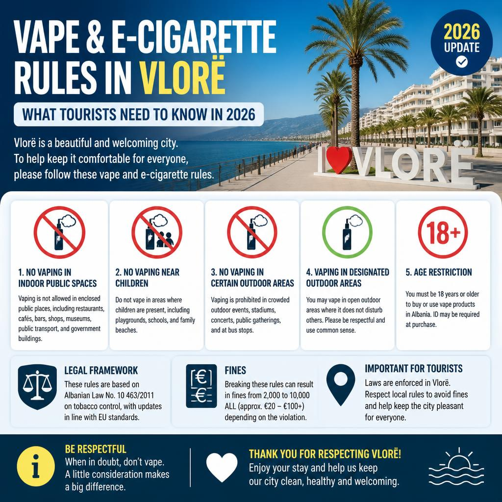 Vape and E-Cigarette Rules in Vlorë